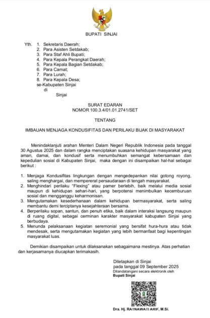 Bupati Sinjai Imbau Warga Hindari Perilaku "Flexing" dan Jaga Kondusifitas 2 IMG 20250912 WA0276 | PUNGGAWA NEWS