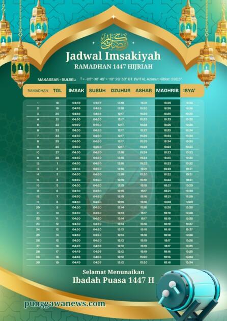 Jadwal Imsakiyah Ramadhan 1445 H Poster Siap Cetak 1 | PUNGGAWA NEWS