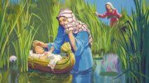 ilustrasi bayi nabi musa dihanyutkan di sungai nil | PUNGGAWA NEWS